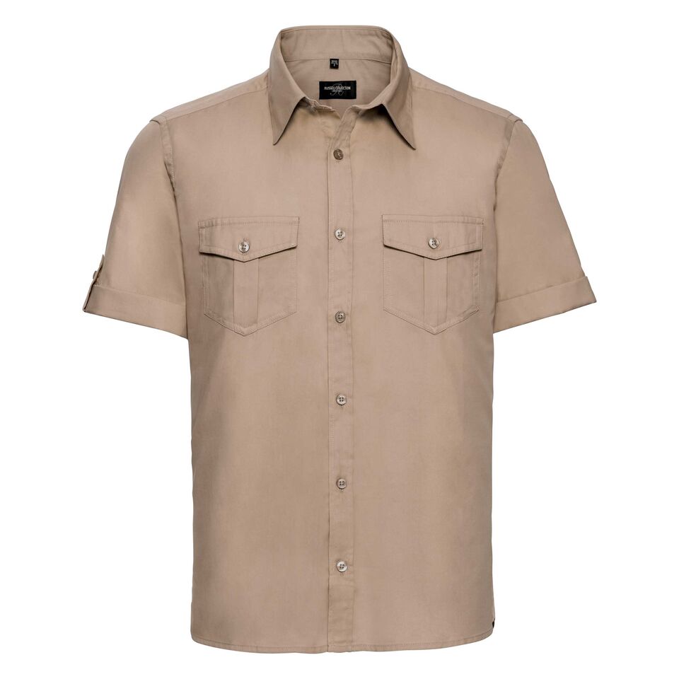 R919M-MENS ROLL SHORT SLEEVE SHIRT